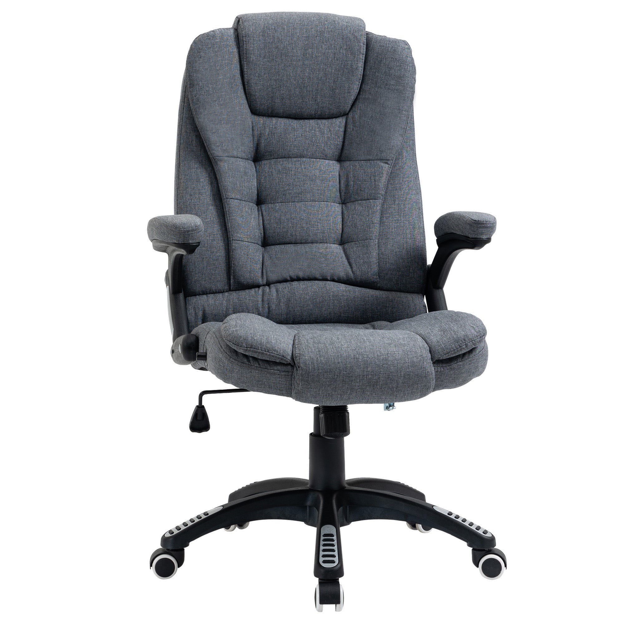 Fauteuil de bureau chaise pour ordinateur ergonomique dossier inclinable assise pivotant hauteur réglable accoudoir rembourré gris