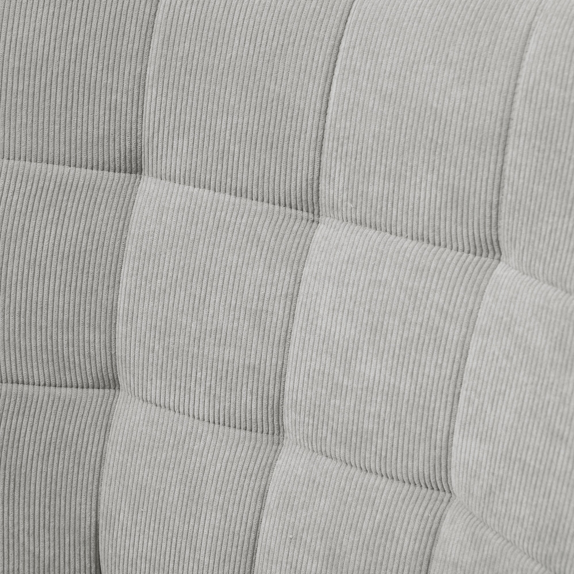 Fauteuil avec repose pied, fauteuil salon avec pieds en bois, dossier haut et tissu aspect velours côtelé, pour salon chambre à coucher gris