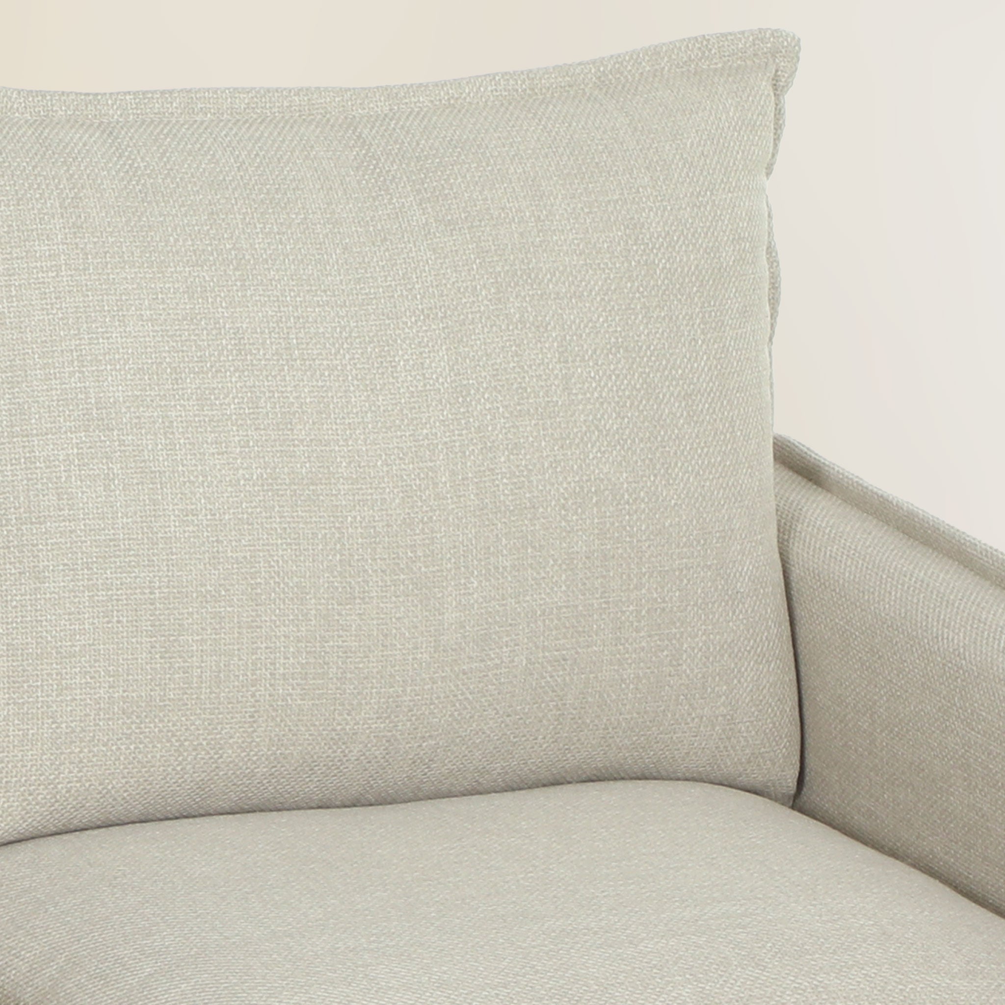 Canapé 3 places avec pouf de rangement, canapé d'angle modulable 212 cm, design moderne, assise rembourrée, coussins à ressorts, tissu en lin, pour salon, chambre, bureau, crème