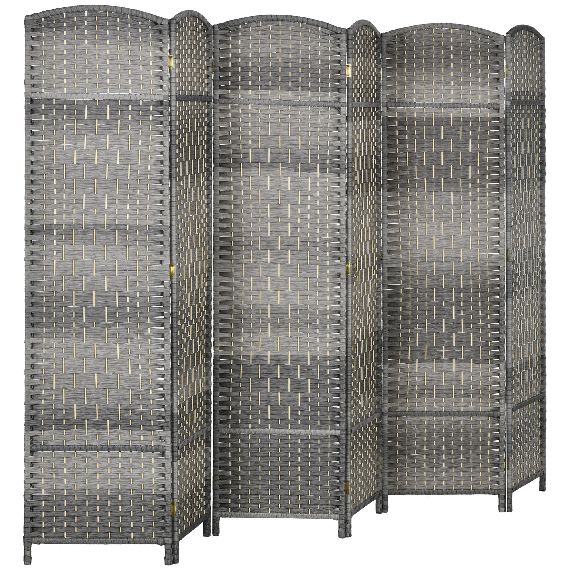Paravent intérieur en bois, 6 panneaux, 270 x 180 cm, séparateur de pièce pliable, pour salon, chambre à coucher, maison, gris mélangé