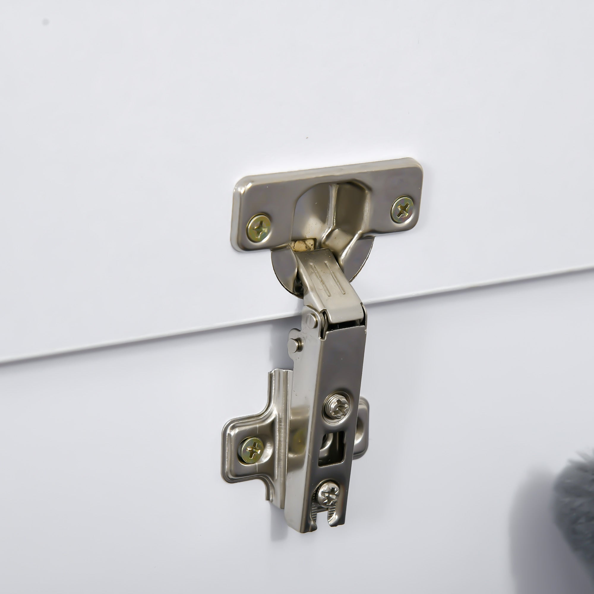 Coffre de rangement, banc de rangement avec couvercle rabattable et charnières de sécurité, banc chaussures, meuble d'entrée, couloir, chambre, salon, 100 x 40 x 40 cm, blanc