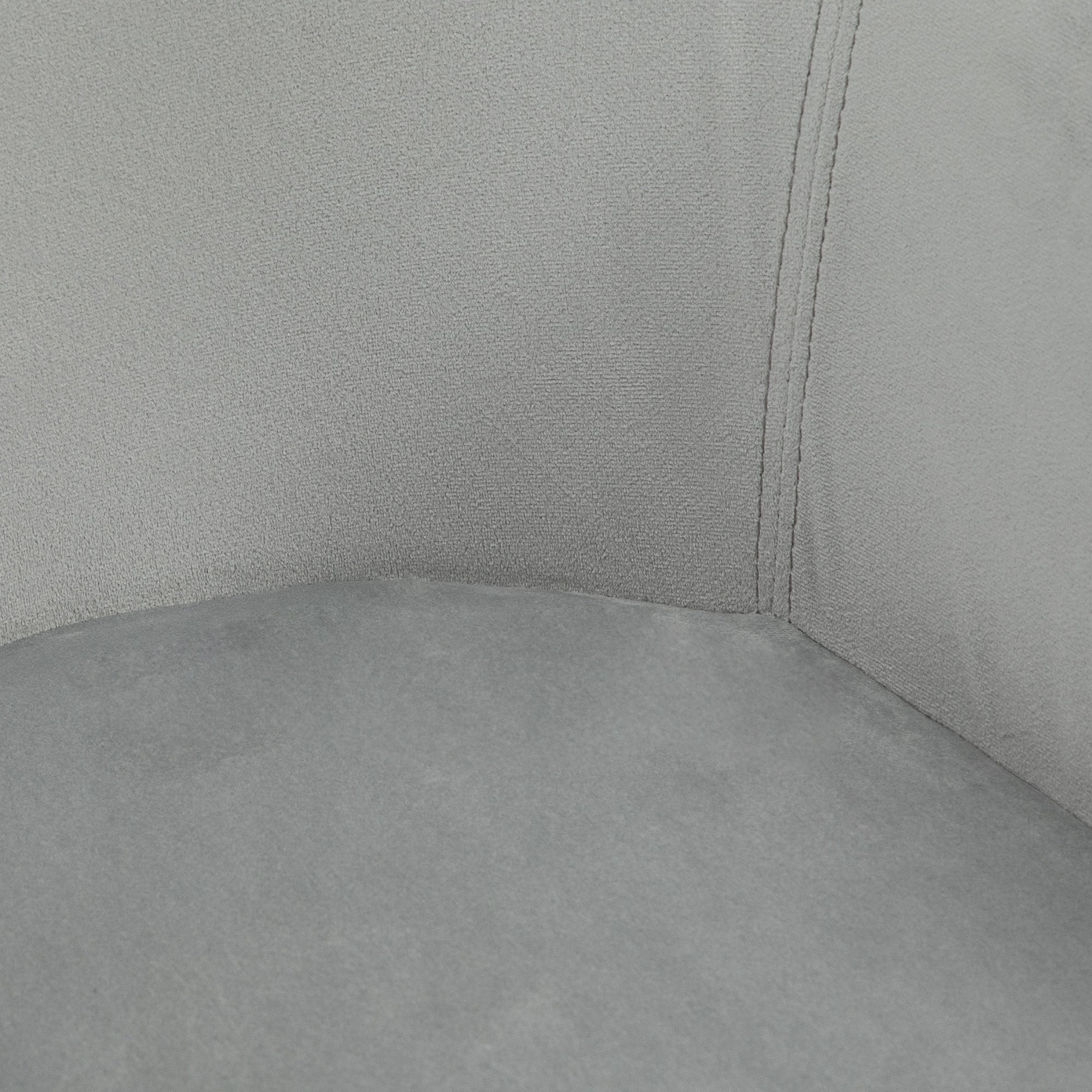 Lot de 2 chaises de salle à manger chaise de cuisine assise rembourrée en tissu effet velours pieds en bois pour cuisine salon chambre bureau, gris