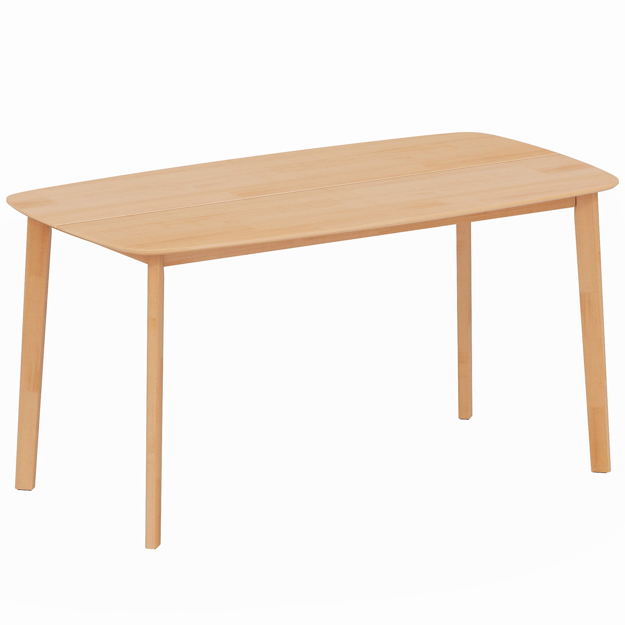 Table à manger rectangulaire pour 6 personnes table de cuisine 150 cm avec cadre en bois massif et grand plateau, pour salle à manger, salon, bureau, effet bois naturel