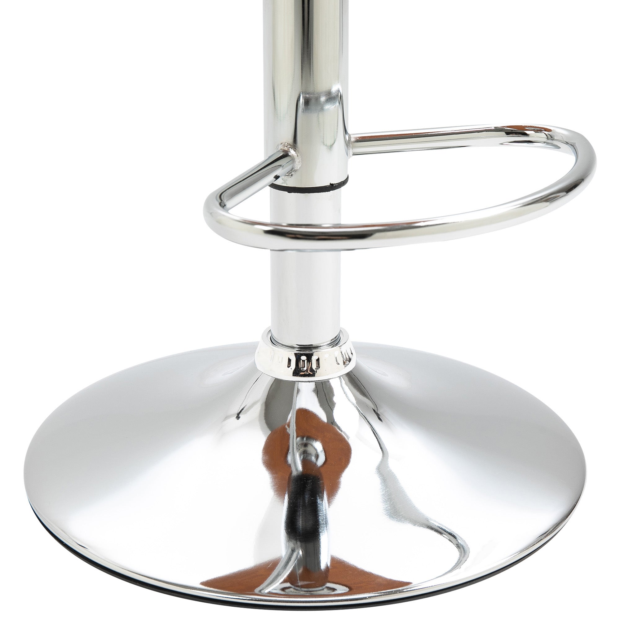 Lot de 2 Tabouret de Bar Design Contemporain Hauteur d'assise réglable 64-85 cm pivotant 360° revêtement synthétique Noir Imitation Bois