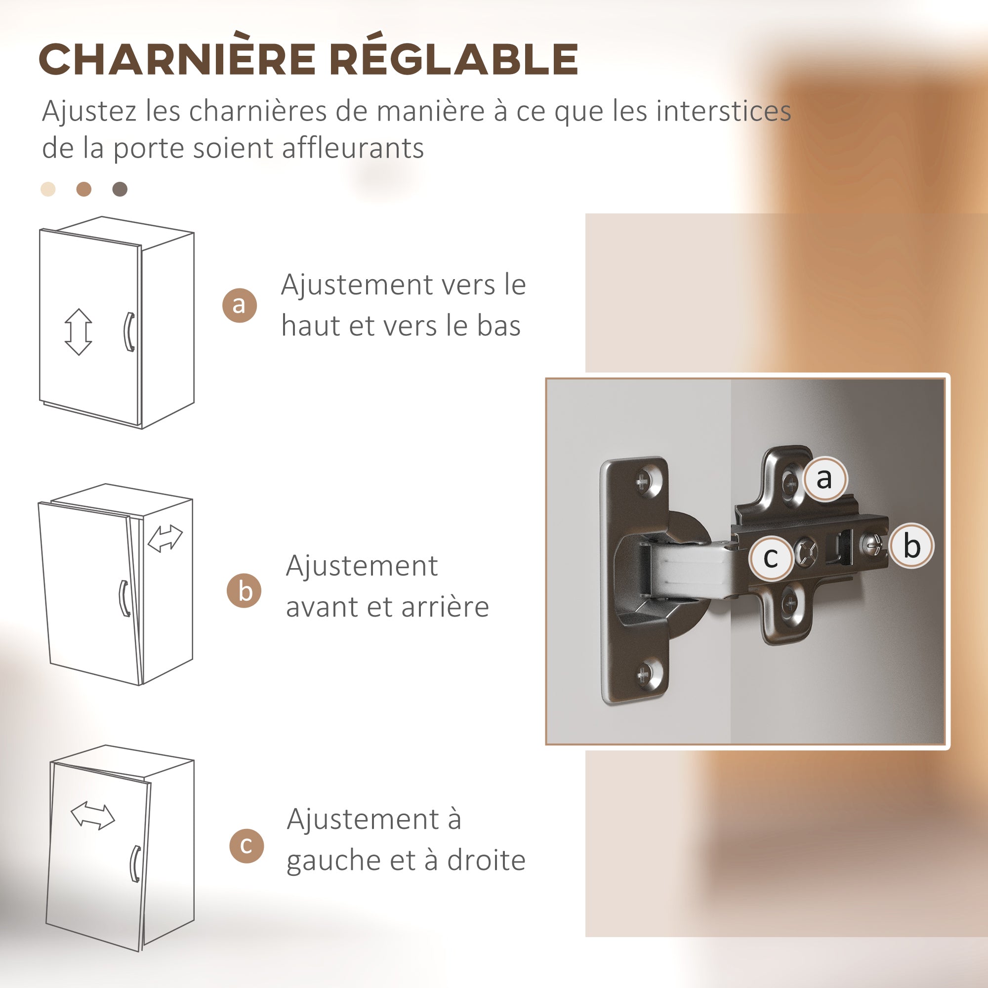 Buffet de cuisine armoire de cuisine 2 placards avec porte étagères réglables niche centrale 2 passe-câbles - 80 x 40 x 178 cm blanc