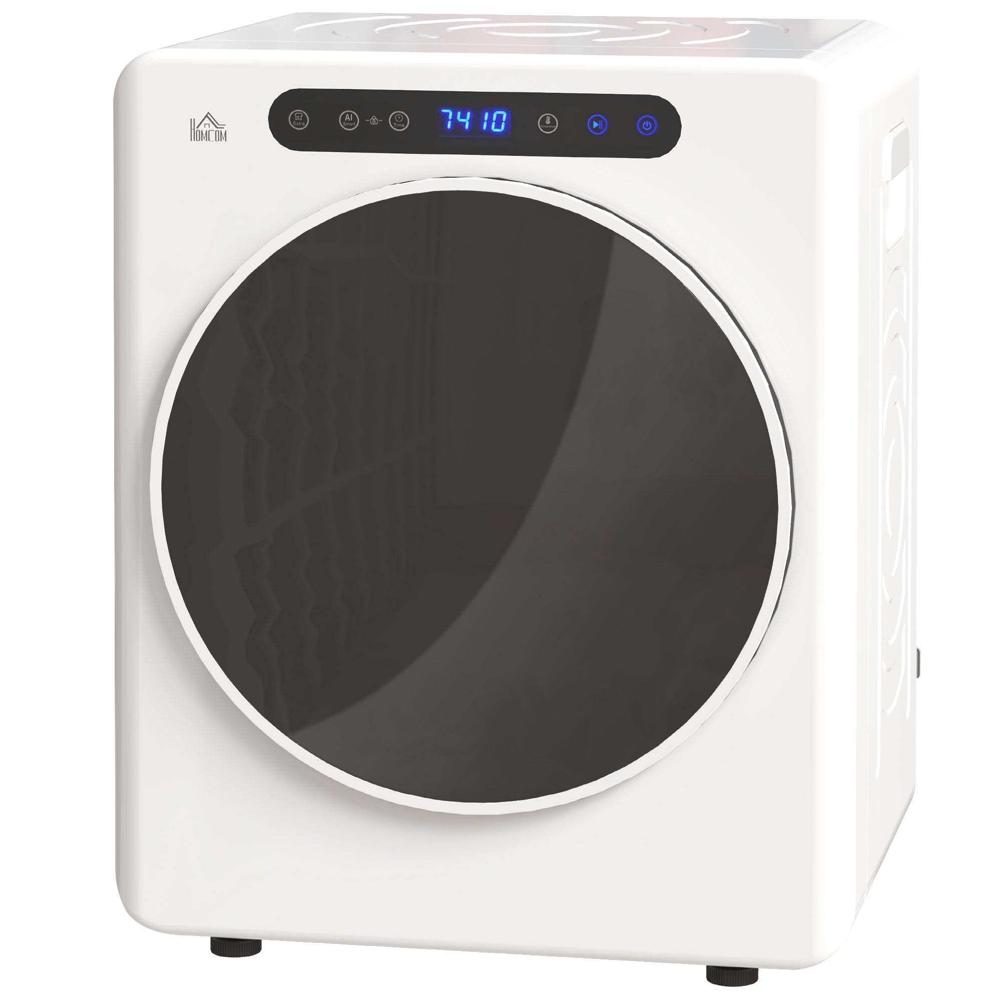 Sèche linge à évacuation compact, sèche-linge électrique 1000 W 3 Kg avec 6 modes de séchage, cuve en acier inoxydable, charge frontale, minuterie, pour appartement, maison, camping-cars, blanc