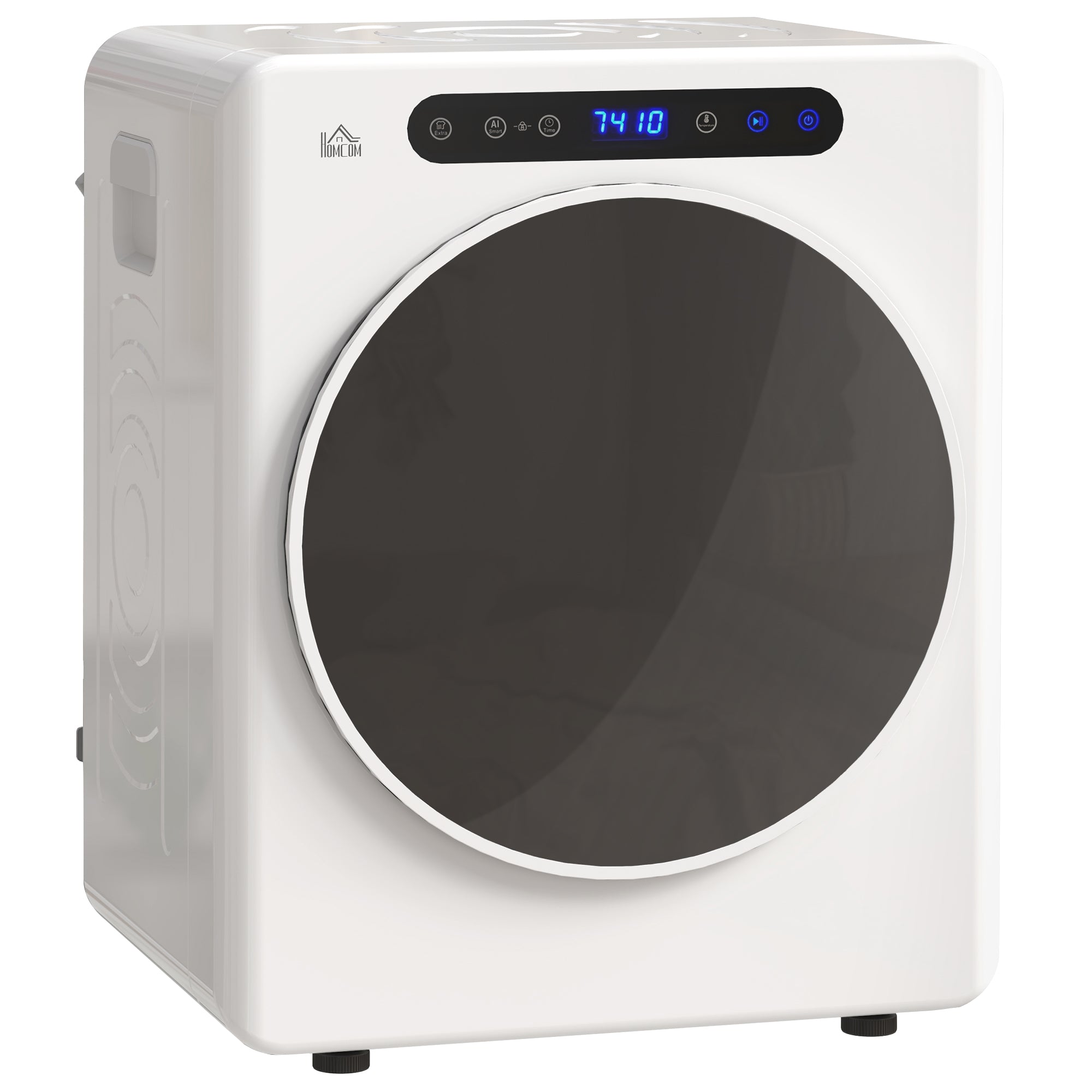 Sèche linge à évacuation compact, sèche-linge électrique 1000 W 3 Kg avec 6 modes de séchage, cuve en acier inoxydable, charge frontale, minuterie, pour appartement, maison, camping-cars, blanc