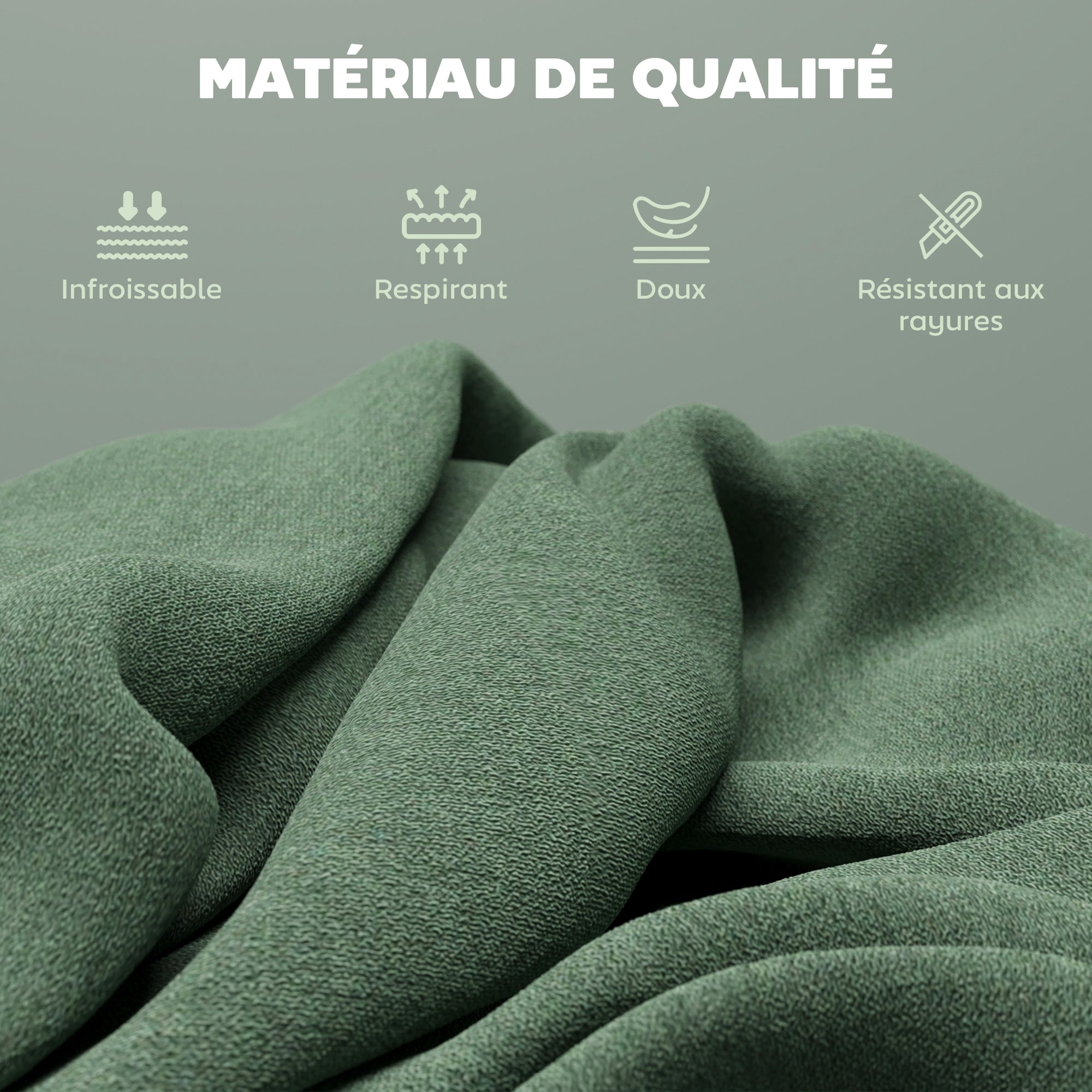 Lot de 2 tabourets de bar, chaises de bar pivotantes rembourrés à hauteur réglable, chaise haute cuisine avec dossier et repose-pieds, cadre en acier, vert