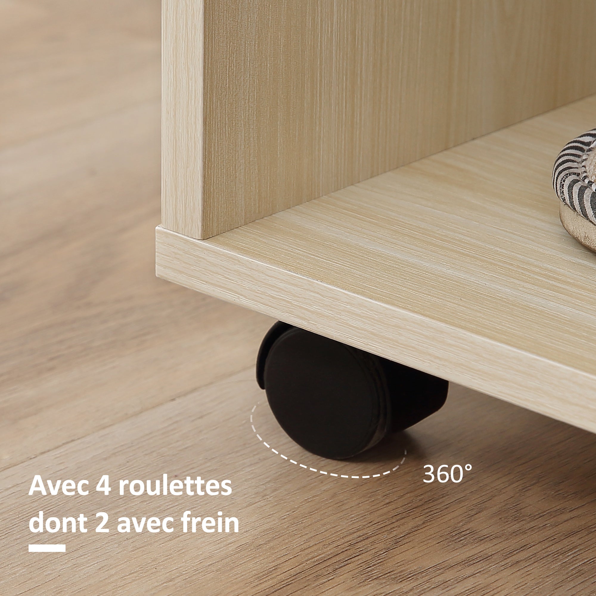 Armoire penderie Armoire de Rangement Mobile Panneaux de Particules Coloris chêne Clair