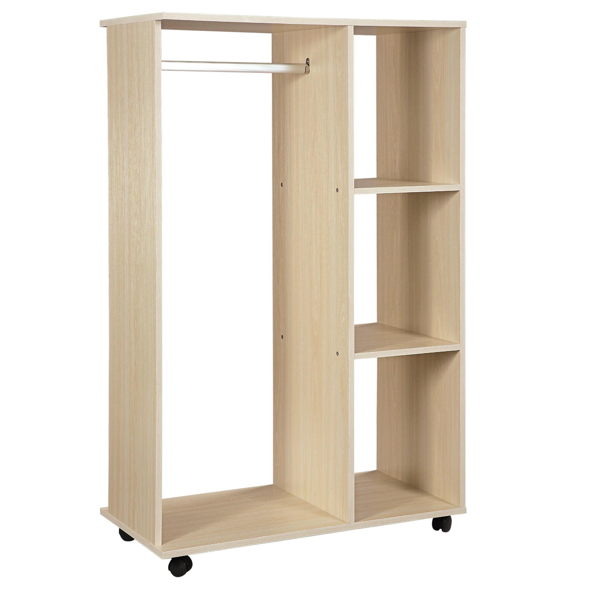Armoire penderie Armoire de Rangement Mobile Panneaux de Particules Coloris chêne Clair