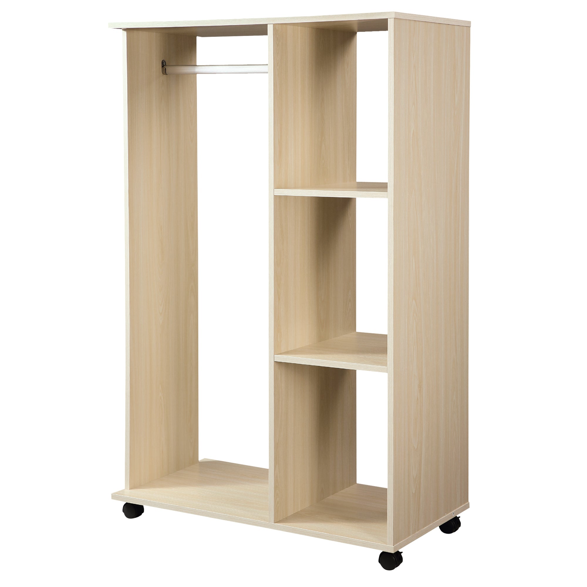 Armoire penderie Armoire de Rangement Mobile Panneaux de Particules Coloris chêne Clair