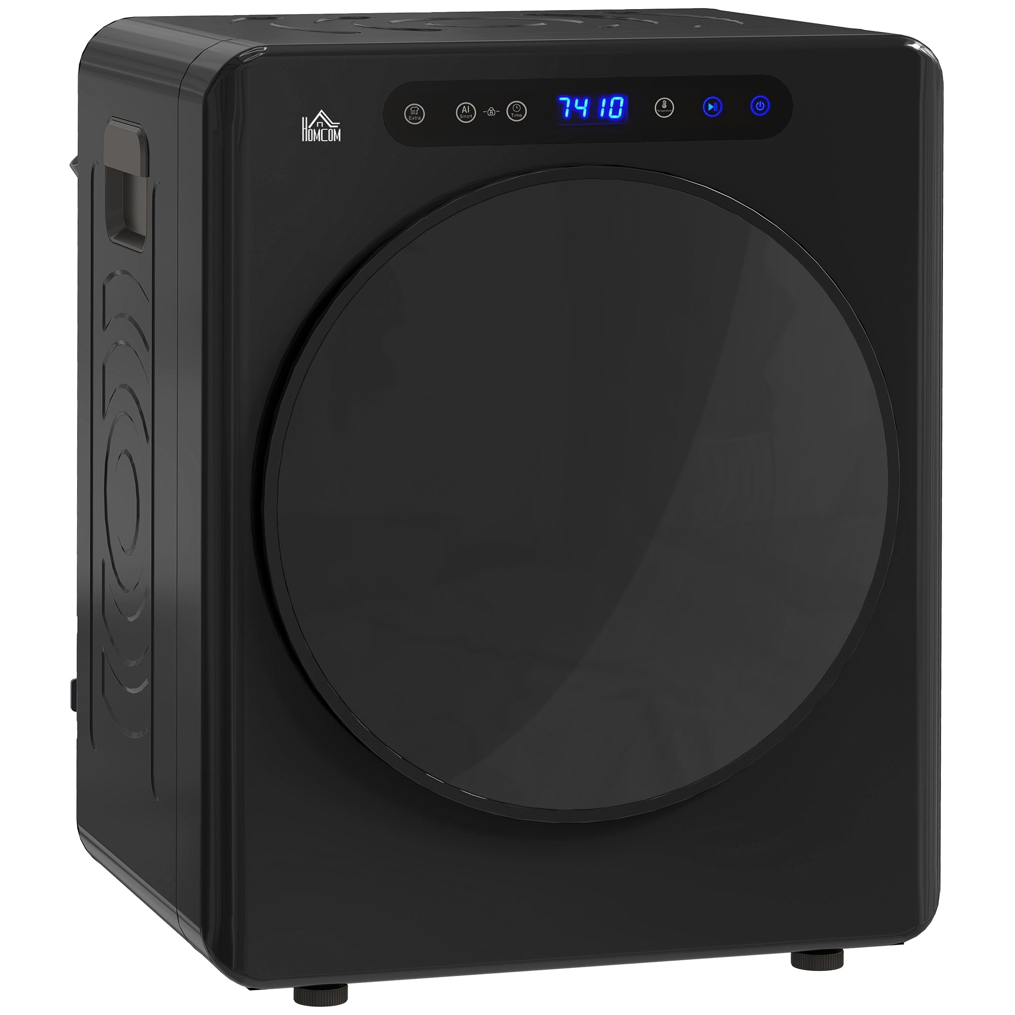 Sèche linge à évacuation compact, sèche-linge électrique 1000 W 3 Kg avec 6 modes de séchage, cuve en acier inoxydable, charge frontale, minuterie, pour appartement, maison, camping-cars, noir