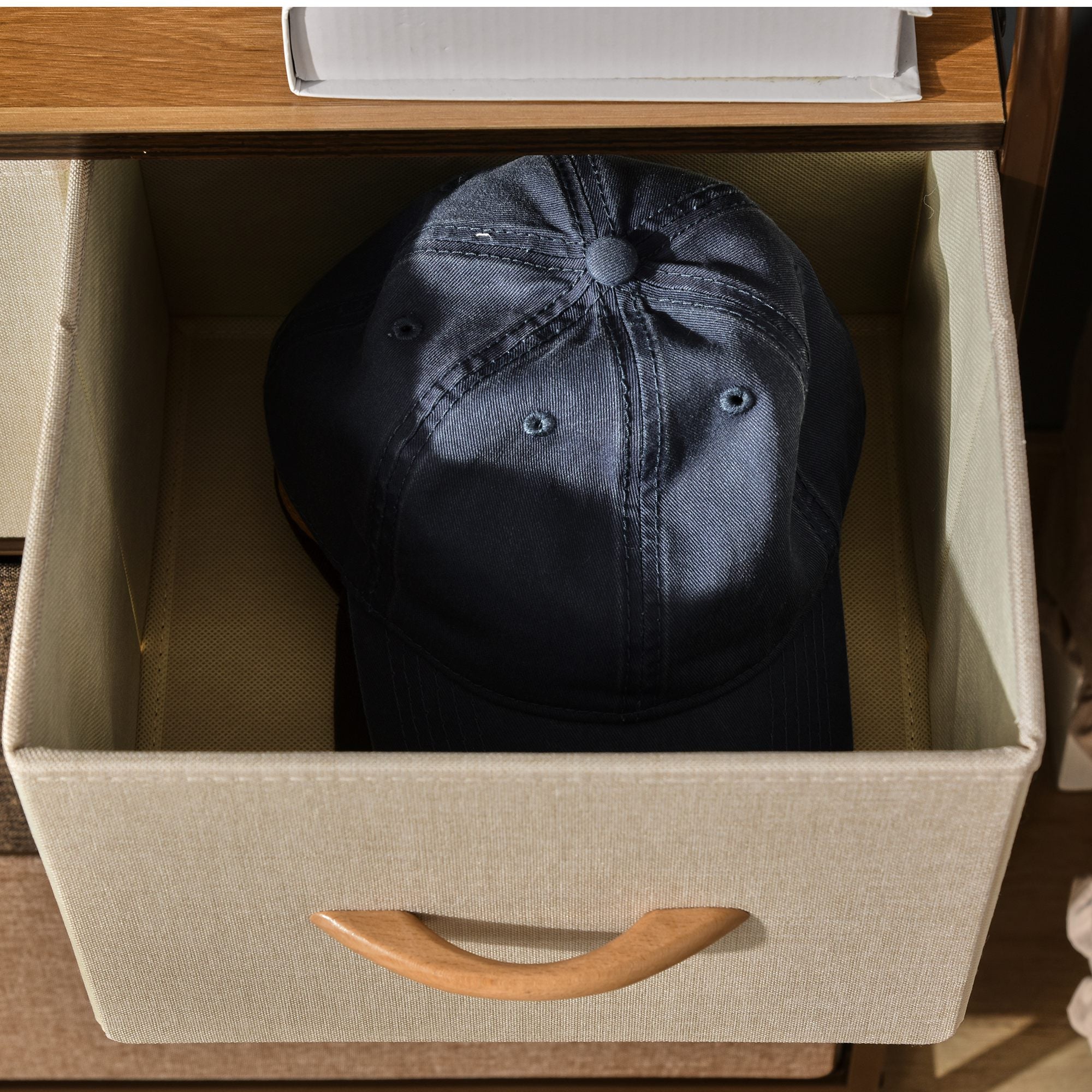 Commode Meuble de Rangement 4 tiroirs en Tissu 58 x 29 x 78,5 cm multicolore